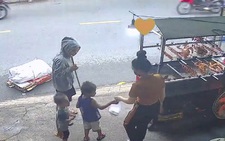 Cô chủ tốt bụng cho 3 mẹ con nhặt ve chai hộp cút nướng
