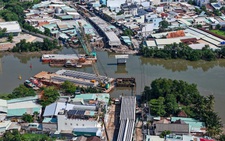9/10 trụ cầu Rạch Đỉa ở Nhà Bè đã hiện rõ, dự kiến thông xe trong năm 2024