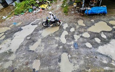 Đường lởm chởm như những cái ao ở trung tâm Cần Thơ