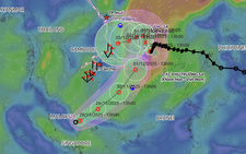 Rare weather phenomenon: Unusual tropical depression near equator moves toward storm Koto in East Vietnam Sea