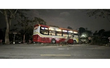 2 killed as sleeper bus slams into 3 in Vietnam’s Dong Thap