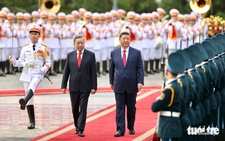 Vietnam's Party General Secretary To Lam welcomes China's Party General Secretary, President Xi Jinping with state ceremony in Hanoi