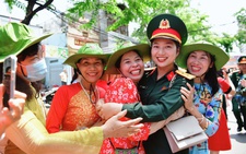 Chuyến tàu đặc biệt chở đoàn diễu binh, diễu hành đầu tiên của Bộ Quốc phòng đã đến ga Biên Hòa