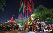 Mounted police parade thrills crowds on Reunification Day in Ho Chi Minh City