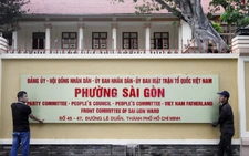 Trụ sở quận 1, TP.HCM đã đổi bảng tên thành phường Sài Gòn