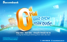 Sacombank miễn phí giao dịch trong hệ thống, đẩy mạnh số hóa