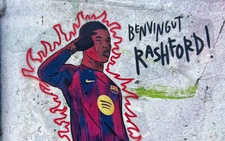 Rashford được chào đón bằng bức tranh tường rực rỡ tại Barcelona
