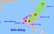 Bão Cỏ May mạnh lên đầu cấp 10, giật cấp 12