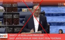 Tin giả về chương trình trợ cấp 50.000 RM của Malaysia tràn lan trên mạng
