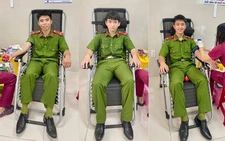 Ba chiến sĩ cảnh sát cơ động Quảng Trị kịp thời hiến máu cứu người