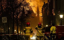 Fire ravages Amsterdam church on 'unsettled' Dutch New Year
