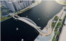 Saigon River waterway to close temporarily as $38mn pedestrian bridge's main span joined