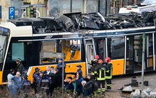Tram derails in central Milan leaving two dead, 40 injured