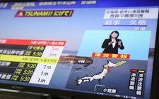 Strong quake strikes northeastern Japan