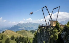 Giant swing on Swiss peak aims to boost summer tourism as Alps warm