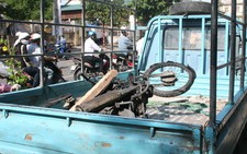 Xe đang chạy tự nhiên bốc cháy
