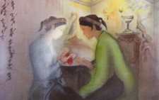 Cảm Truyện Kiều qua tranh lụa