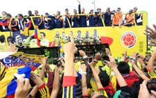 Tuyển Colombia được chào đón nồng nhiệt ở quê nhà