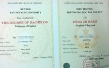 ​Bằng đại học sai chính tả