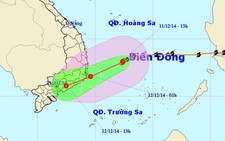 Bão số 5 còn cách Khánh Hòa - Ninh Thuận hơn 300km