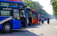 Xe khách xếp hàng dài phục vụ tết