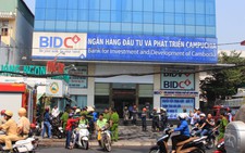 Cháy ở chi nhánh ngân hàng BIDC tại TP.HCM