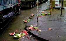 ​Lại ùn tắc dưa hấu ở cửa khẩu Tân Thanh