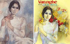 Họa sĩ Lê Việt Hồng đạo tranh của họa sĩ Dương Bích Liên
