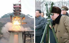 Ông Kim Jong Un thị sát tập trận, bắn tên lửa