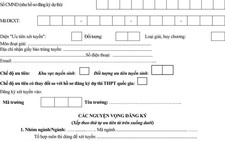 Hướng dẫn điền phiếu đăng ký xét tuyển ĐH, CĐ 2016