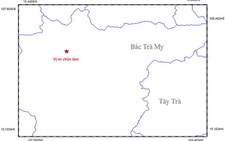 ​Động đất 2,4 độ richter ở Bắc Trà My