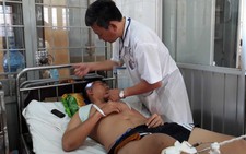 Một chiến sĩ cảnh sát cơ động bị tông trọng thương