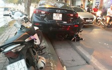 Ôtô va chạm xe máy rồi tông xe đạp điện