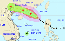 Bão tiến về phía Trung Quốc, suy yếu thành áp thấp