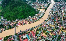 Hình ảnh phố phường Hà Giang ngập trong trận lũ lịch sử