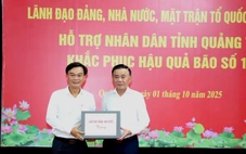 Thường trực Ban Bí thư Trần Cẩm Tú thăm, chia sẻ khó khăn với tỉnh Quảng Trị sau bão số 10