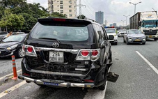 Xe vỡ nát 2 lốp chạy ngược chiều ở đường trên cao: Tài xế nồng độ cồn gấp 3 lần 'kịch khung'