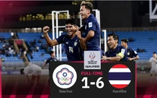 Teerasak lập hat-trick giúp Thái Lan đè bẹp Đài Loan
