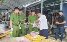 Phát hiện heo bệnh được đóng dấu kiểm dịch chuẩn bị đem ra chợ bán