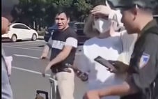 Công an lên tiếng vụ clip 'tố' cảnh sát cơ động cản người đặt taxi công nghệ ở sân bay Liên Khương