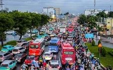 Mở dải phân cách di động, thu gọn cống hộp ‘gỡ nút cổ chai’ quốc lộ 13
