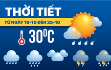 Dự báo thời tiết từ 19 đến 25-10: Bắc Bộ rét, Trung Bộ mưa diện rộng, Nam Bộ mưa chiều