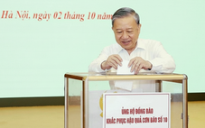 Tổng Bí thư Tô Lâm, Chủ tịch Quốc hội Trần Thanh Mẫn ủng hộ đồng bào khắc phục hậu quả bão số 10
