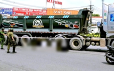 Hai cô gái tử vong sau va chạm với xe ben đầu kéo ở vòng xoay Tân Hiệp
