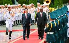 Chủ tịch nước Lương Cường chủ trì lễ đón Tổng thống Nam Phi
