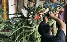 Cây cỏ hóa kiệu rồng uy nghiêm đón Trung thu ở Hà Nội