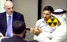 Sự thật ảnh Messi 'họp kín' với chủ tịch FIFA và Qatar trước World Cup 2022