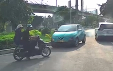 CSGT TP.HCM xác minh clip xe taxi công nghệ chạy ngược chiều trên đường Điện Biên Phủ