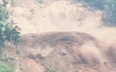 Không mưa vẫn sạt lở núi kinh khủng ở Đà Nẵng