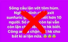'Vỡ đập Đồng Cam', '10 người chết vì dính axit khi lặn vớt tôm hùm' là tin giả